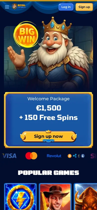 Mobiel Gamen bij Royal Spinia Casino